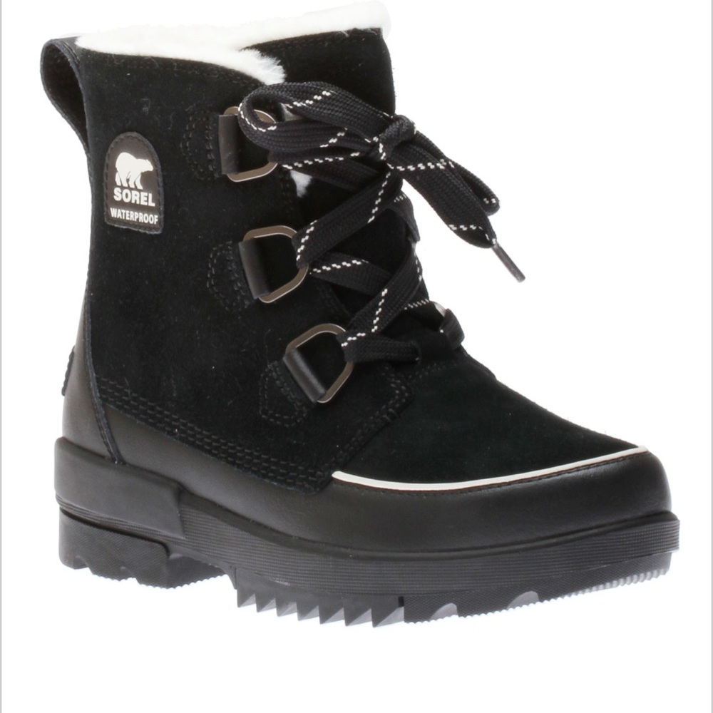 Sorel size 6 ankle winter snow boots Tivoli IV Black